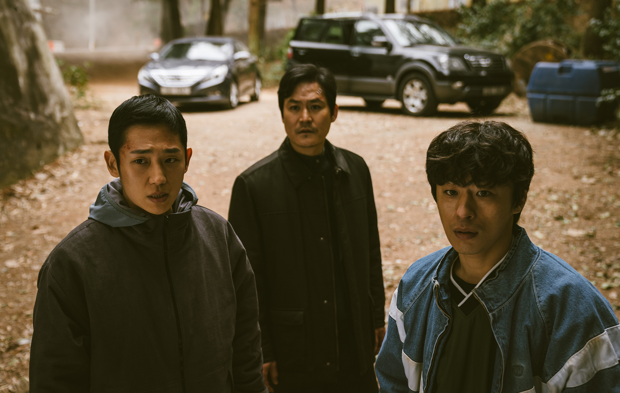 Jung Hae-In, Son Seok-Soo and Koo Kyo-Hwan 'D.P.' in civilian clothing as their characters
