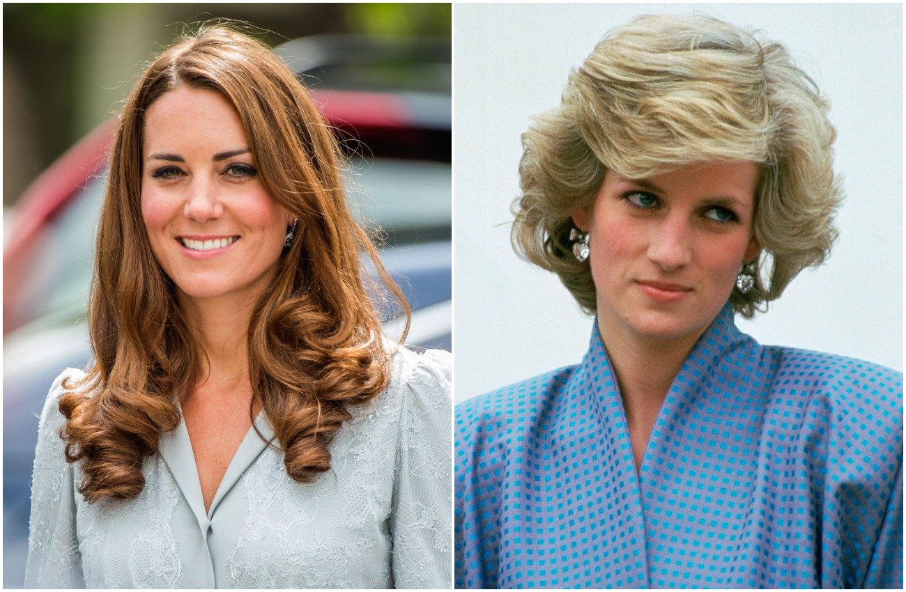 Photo of Kate Middleton next to photo of Princess Diana