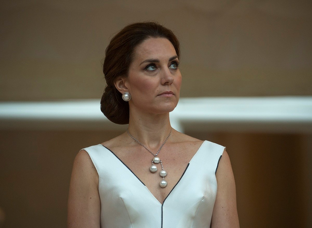 Kate Middleton listening to Prince William's speech in Poland