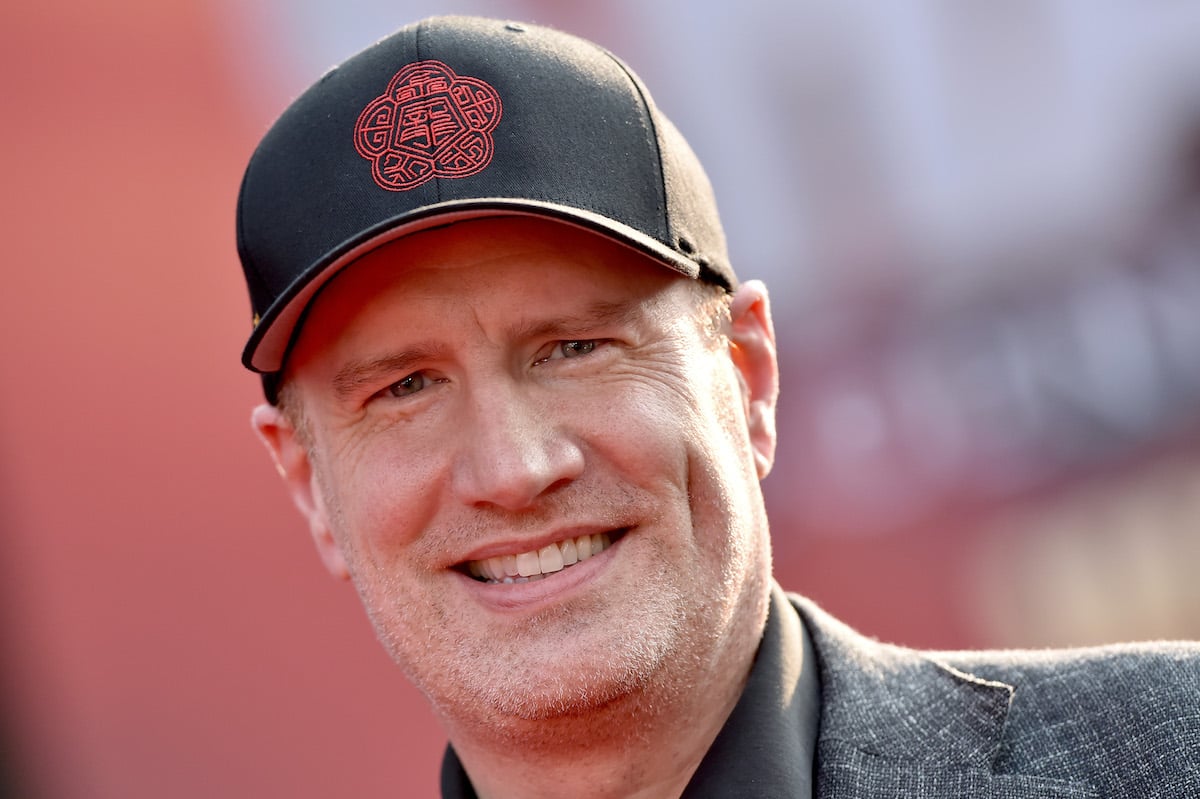 Kevin Feige wearing a baseball cap.