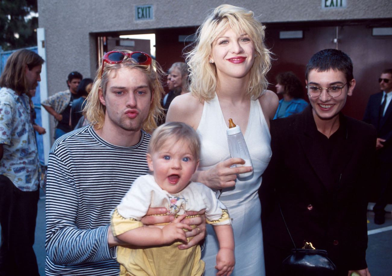 Kurt Cobain and Courtney Love at the MTV Music Awards.