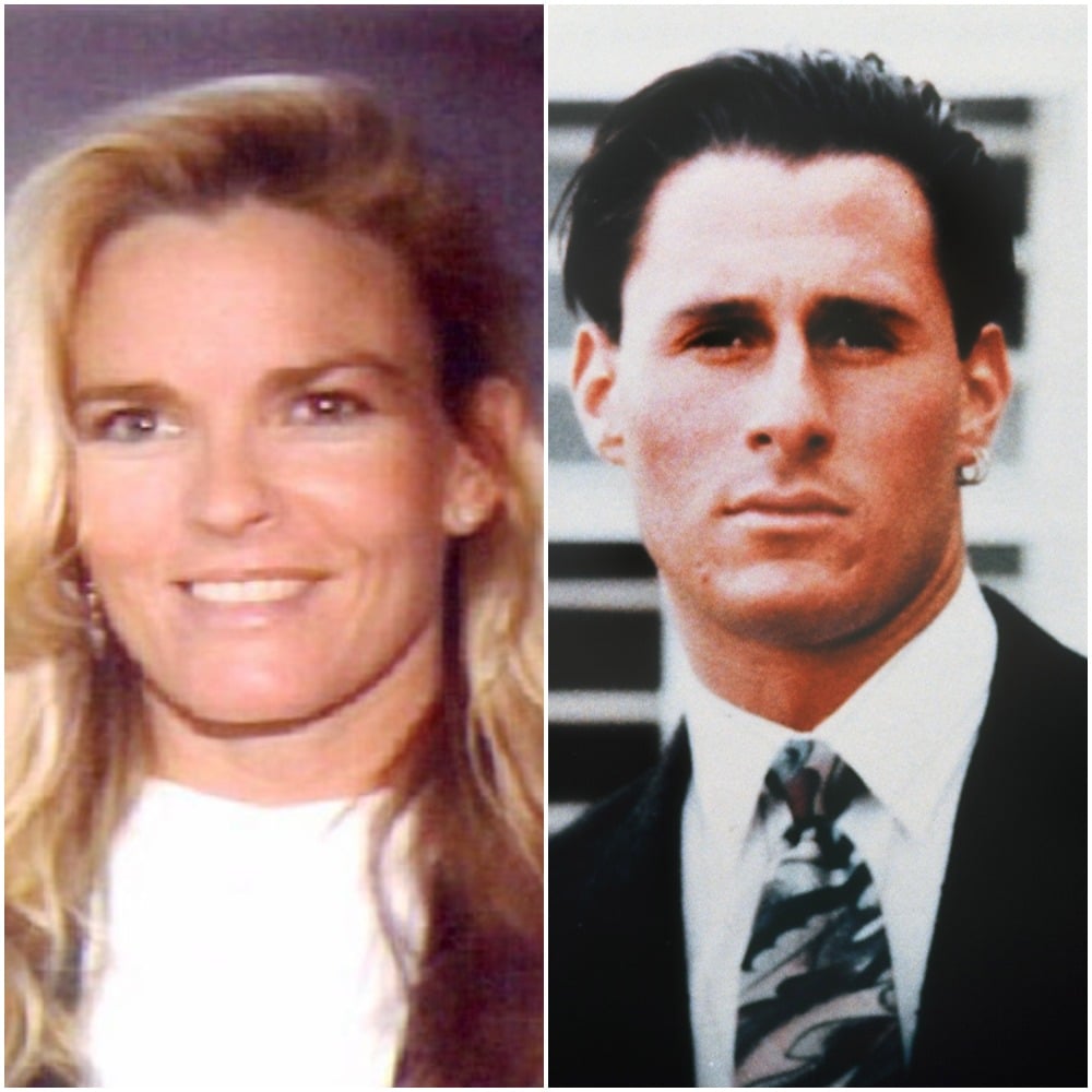 (L): Nicole Brown Simpson's driver's license photo, (R): Family photo of the late Ron Goldman