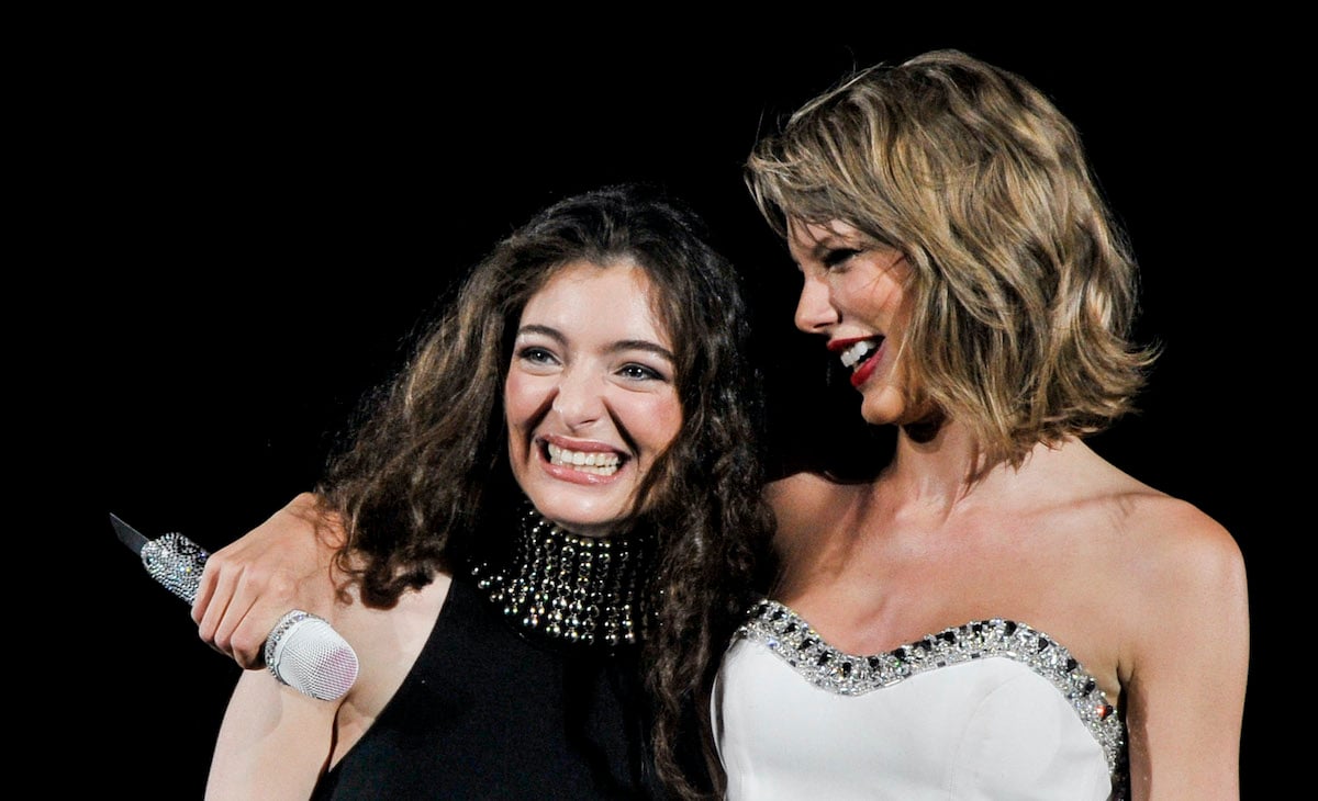 Lorde and Taylor Swift on stage at the 1989 World Tour