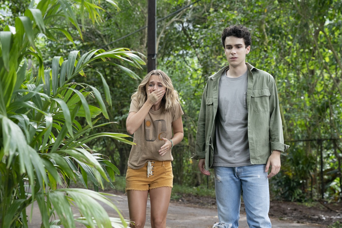 Madison Iseman and Ezekiel Goodman looked shocked in 'I Know What You Did Last Summer'