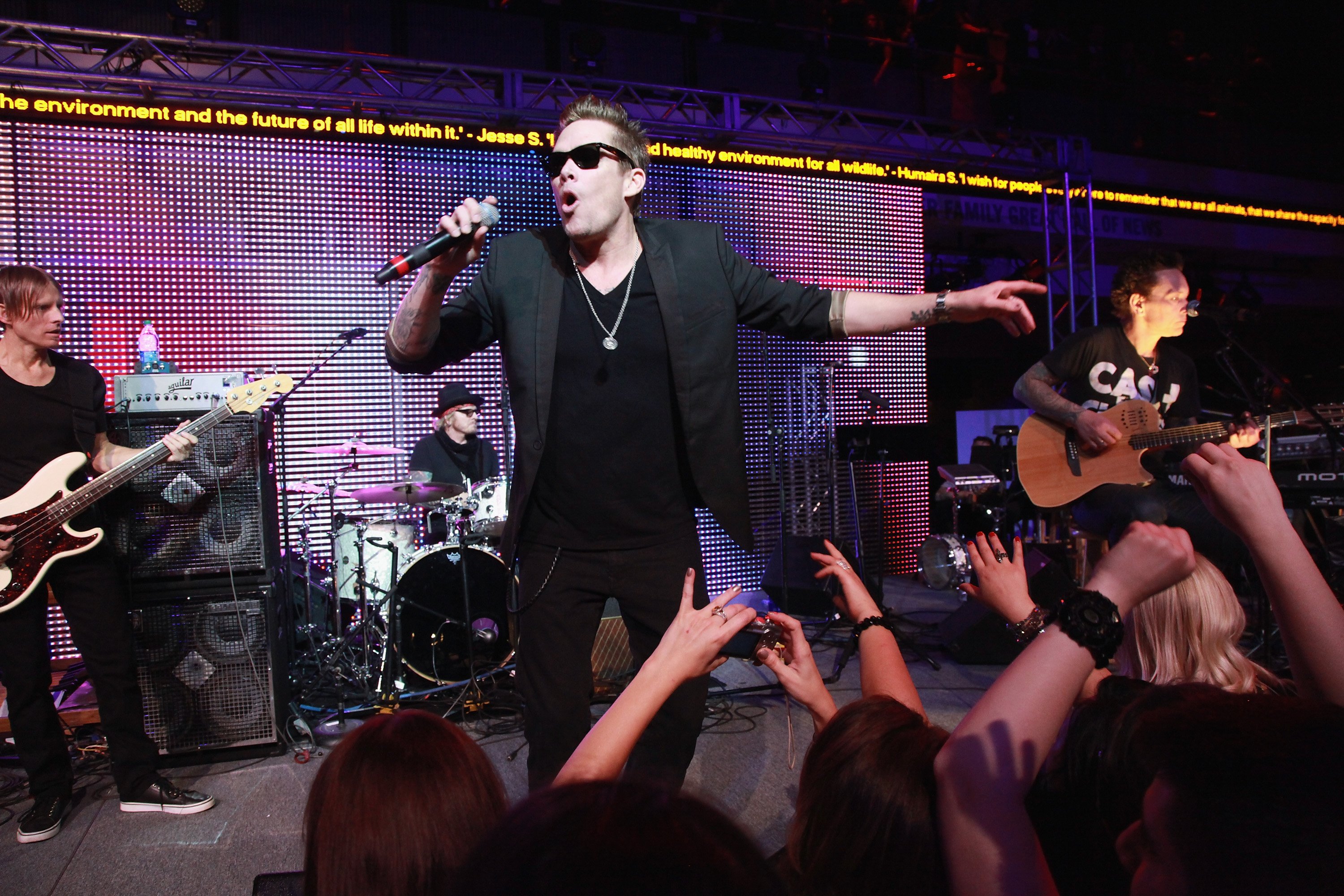Mark McGrath performs with Camp Freddy