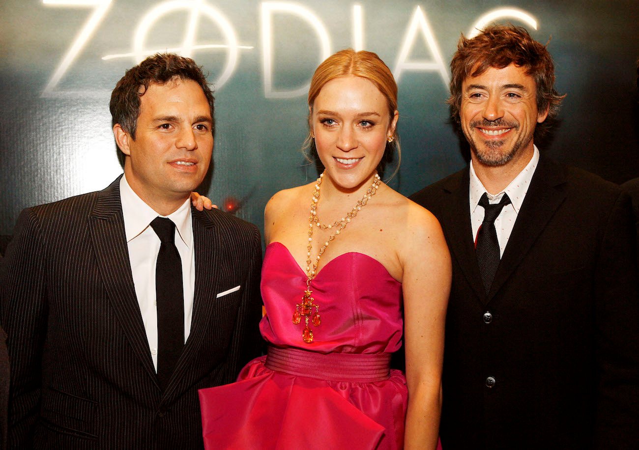 Mark Ruffalo, Chloe Sevigny, and Robert Downey Jr. at the premiere of 'Zodiac.'