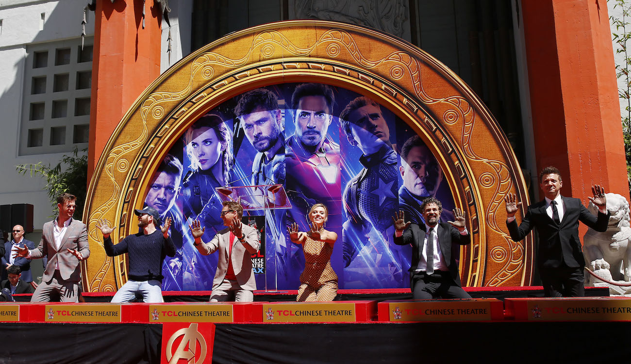 Marvel cast attends print ceremony at the TCL Chinese Theater.