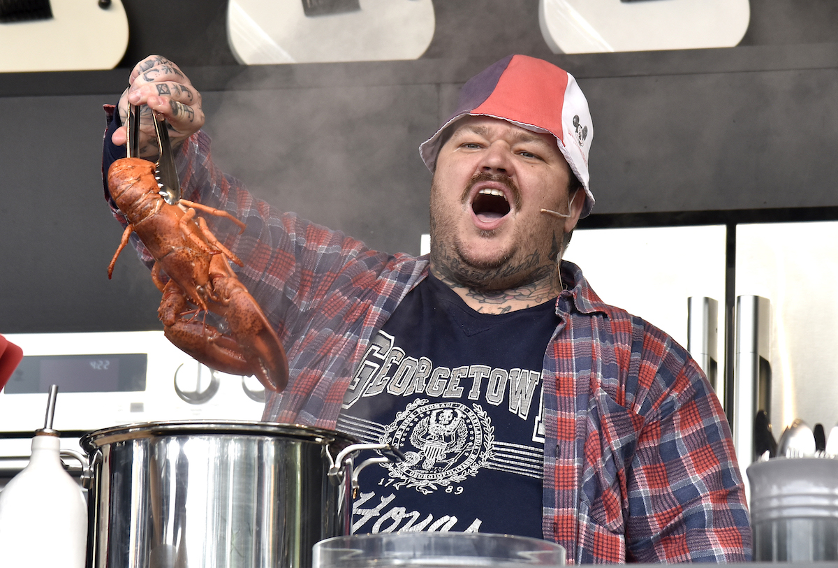Matty Matheson holding lobster