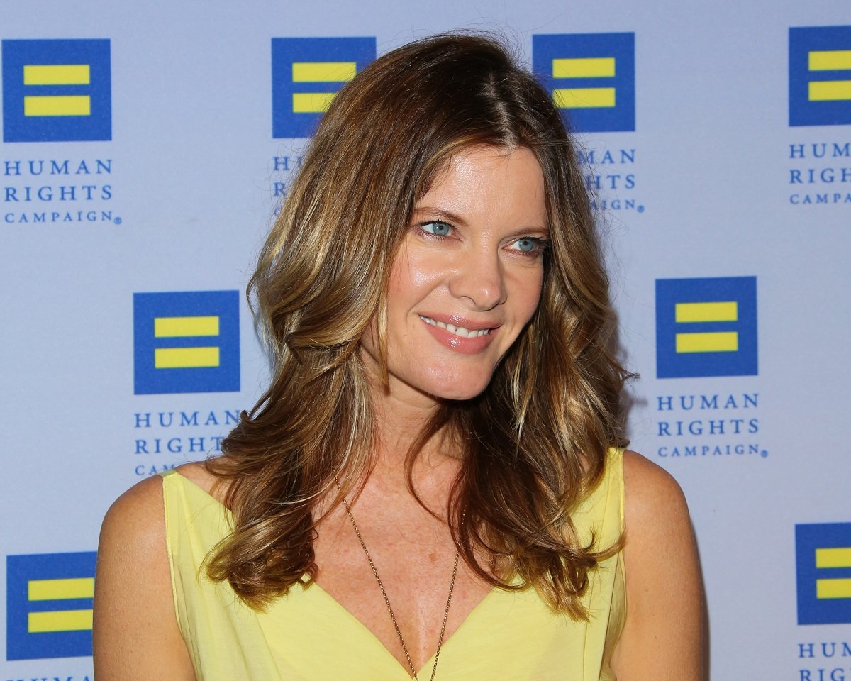 'The Young and the Restless' actor Michelle Stafford wears a yellow dress at the 2015 Human Rights Los Angeles Gala Dinner.