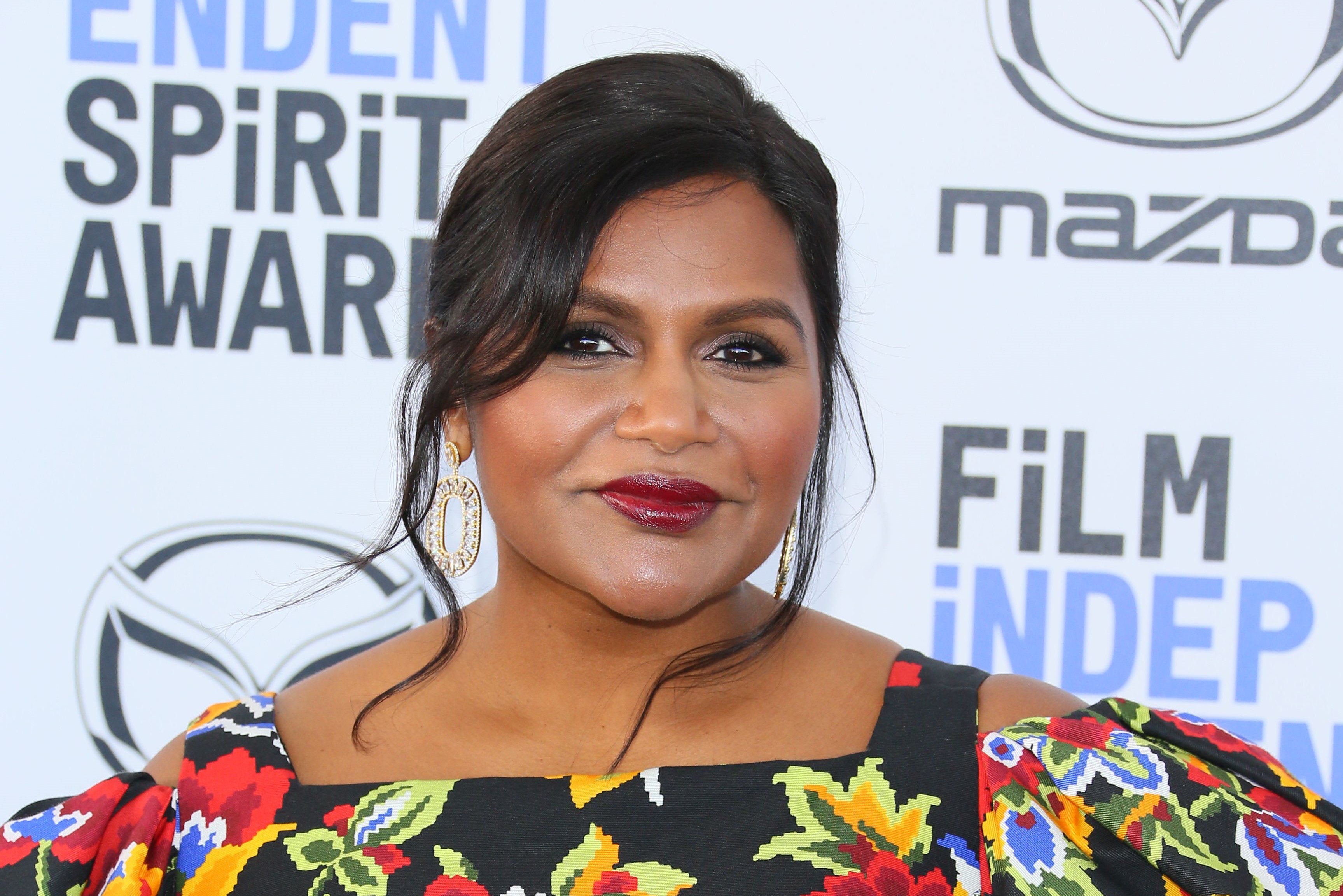US actress Mindy Kaling arrives for the 35th Film Independent Spirit Awards in Santa Monica, California, on February 8, 2020.