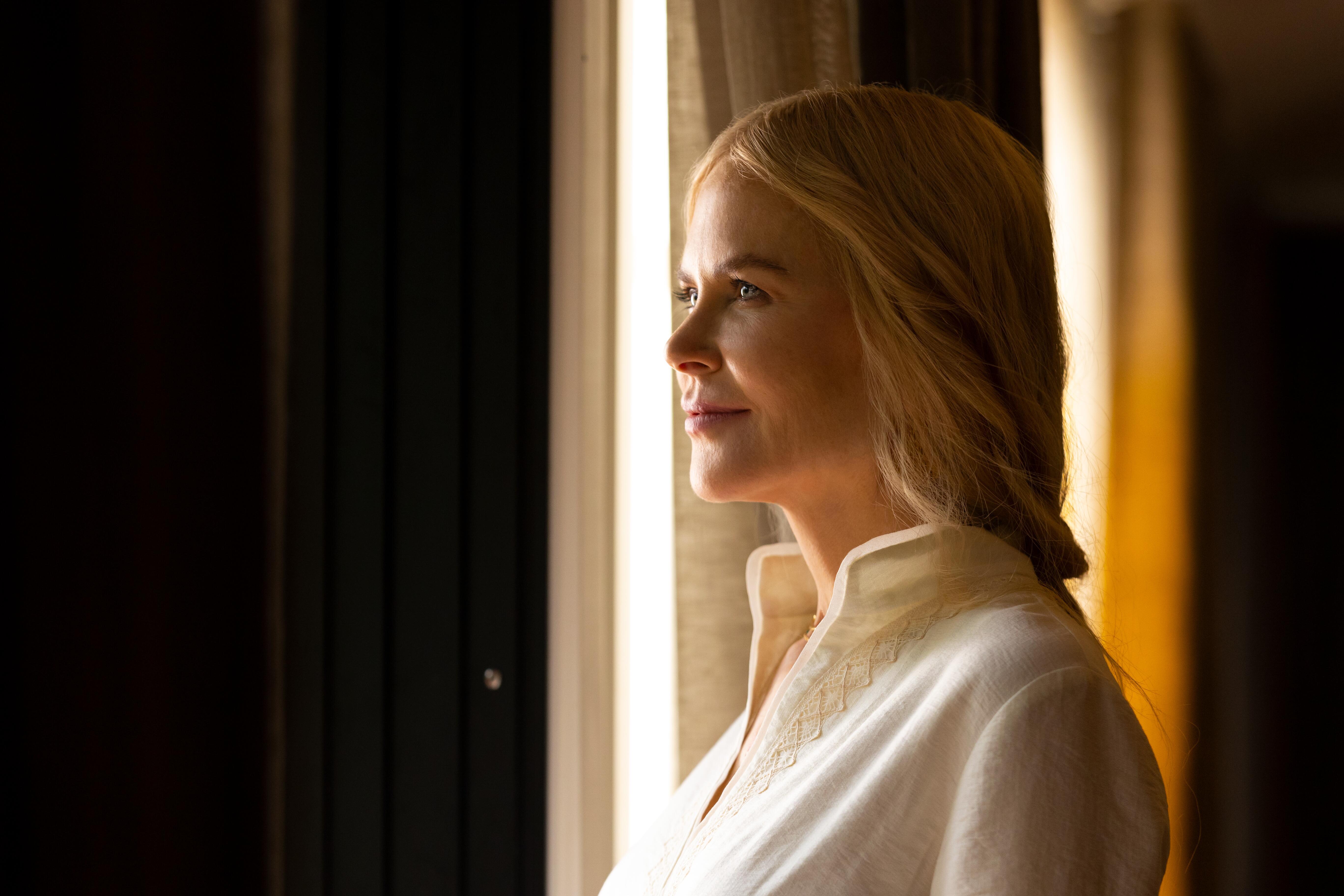 Nicole Kidman in profile in 'Nine Perfect Strangers'