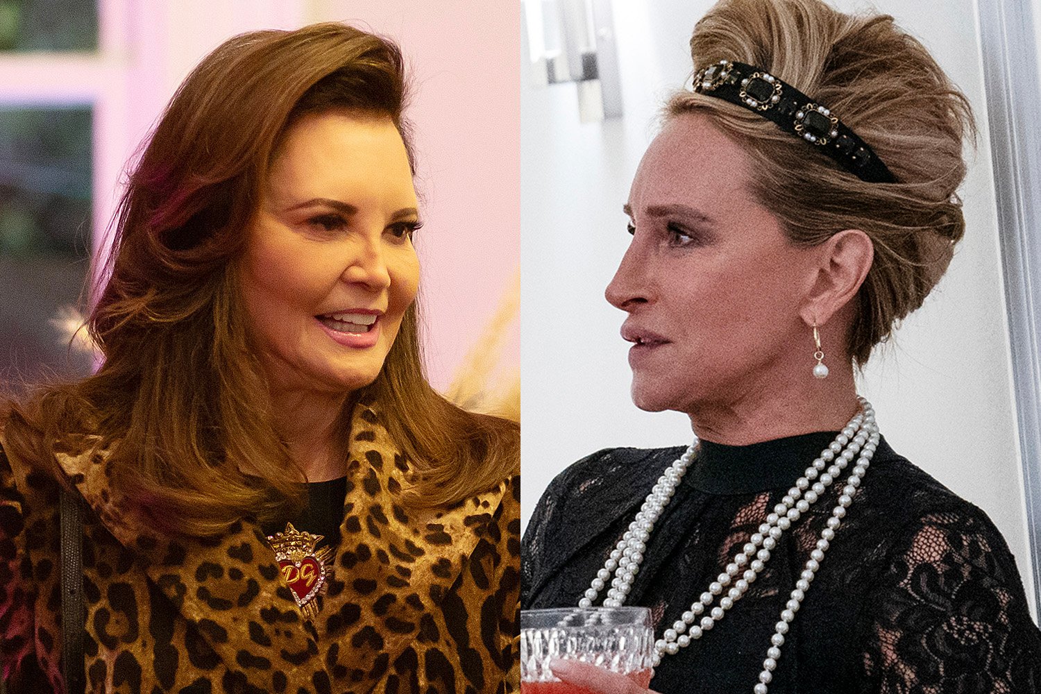 Patricia Altschul smiling and Sonja Morgan in a scene from 'RHONY'