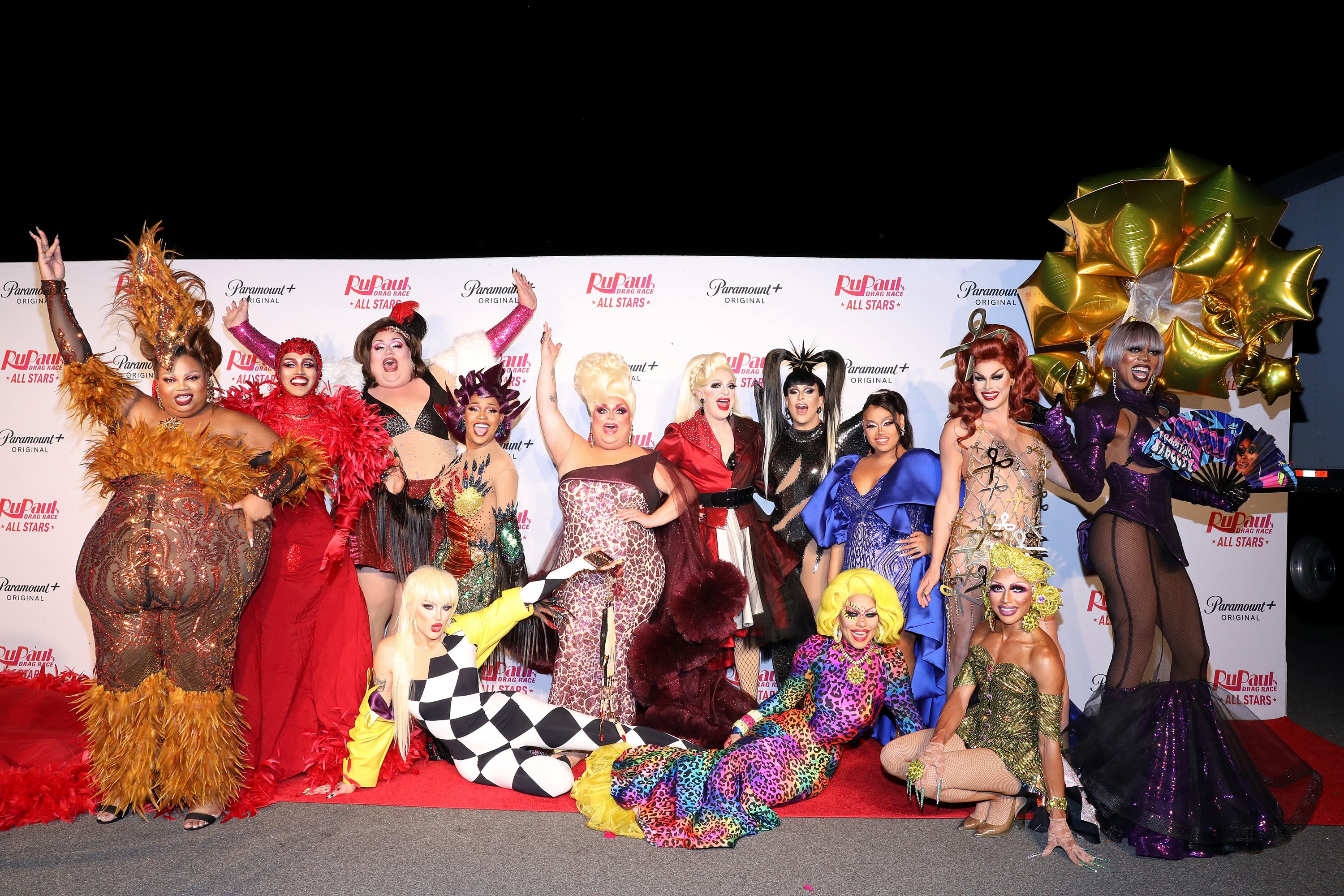 Silky Nutmeg Ganache, Trinity K. Bonet, Eureka, A’keria C. Davenport, Ginger Minj, Pandora Boxx, Jan, Jiggly Caliente, Scarlet Envy, Ra'Jah O'Hara, Kylie Sonique Love, Yara Sofia and Serena ChaCha of 'RuPaul's Drag Race: All-Stars 6'