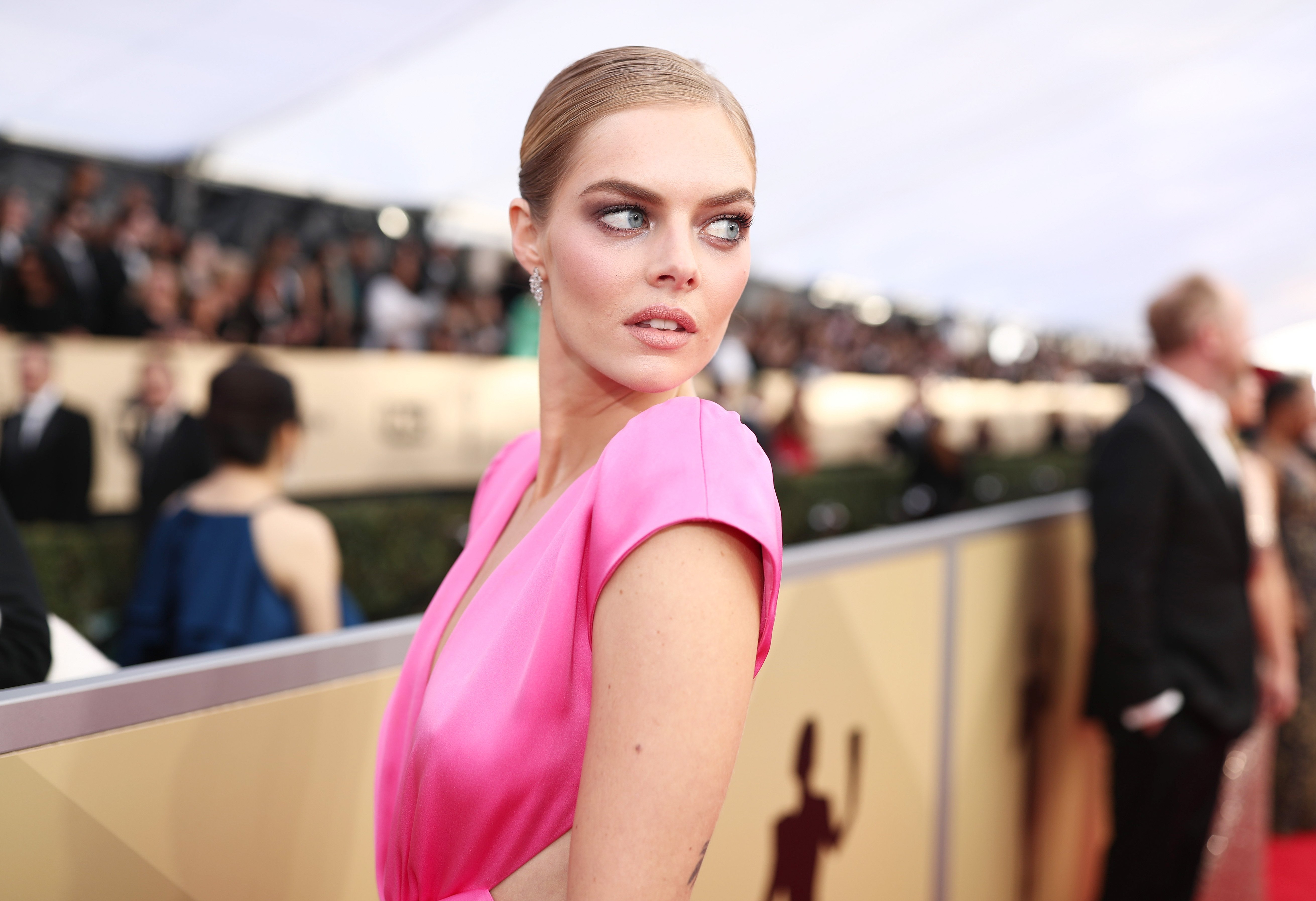Movie star Samara Weaving attends the 24th Annual Screen Actors Guild Awards in January 2018