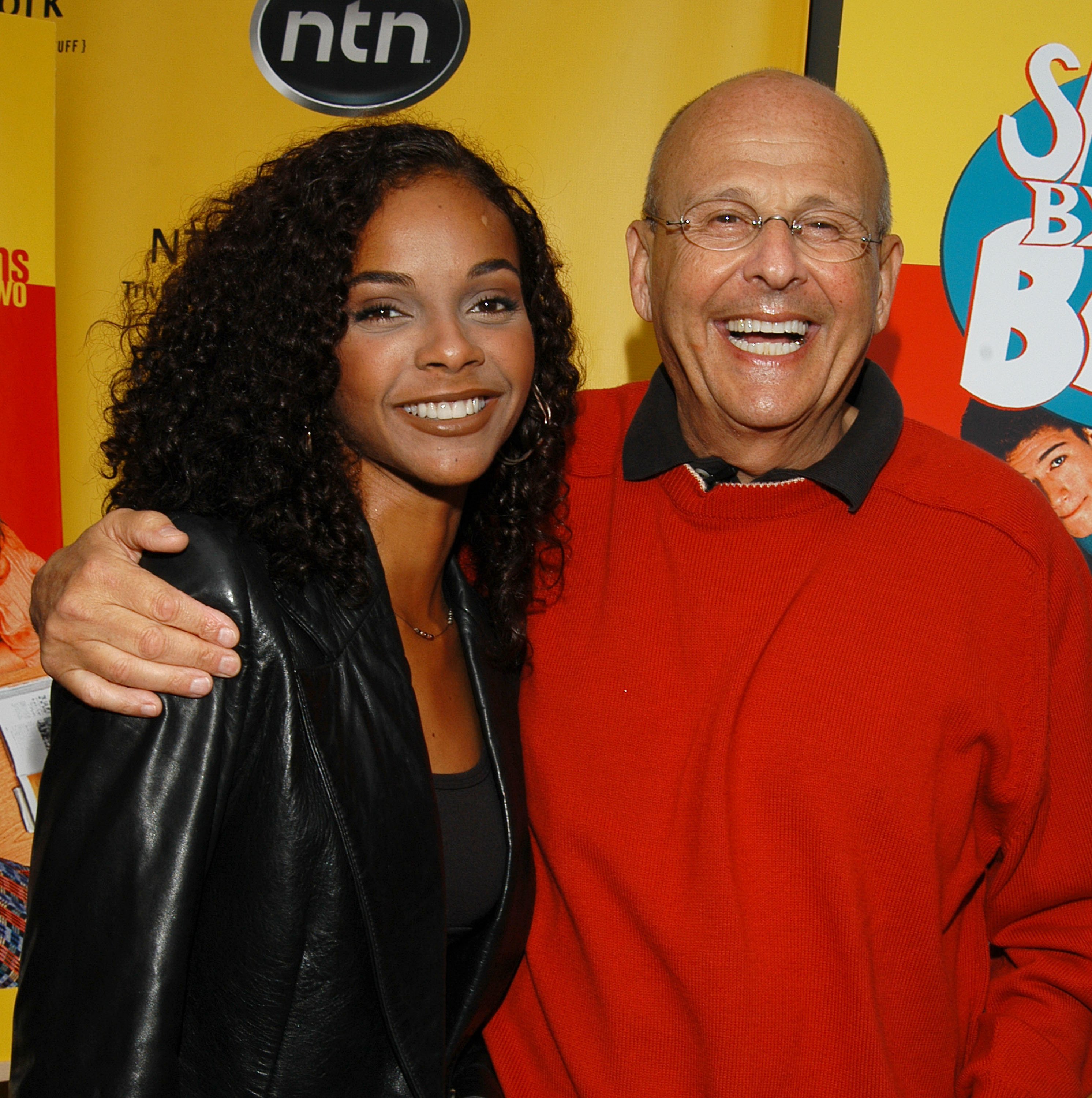Lark Voorhies (Lisa Turtle) and televison producer, Peter Engel pose for a photo at the 'Saved by the Bell' Season 1 and Season 2 DVD release event
