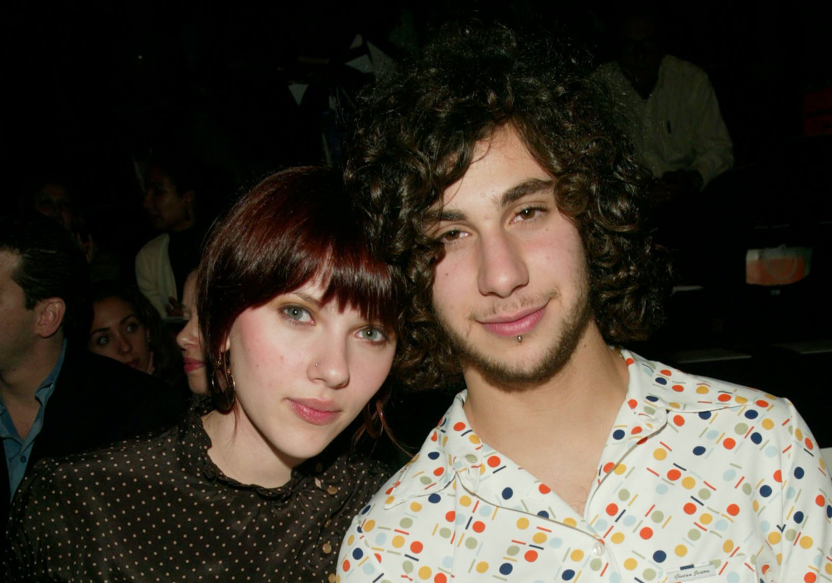 Scarlett Johansson and Jack Antonoff smiling