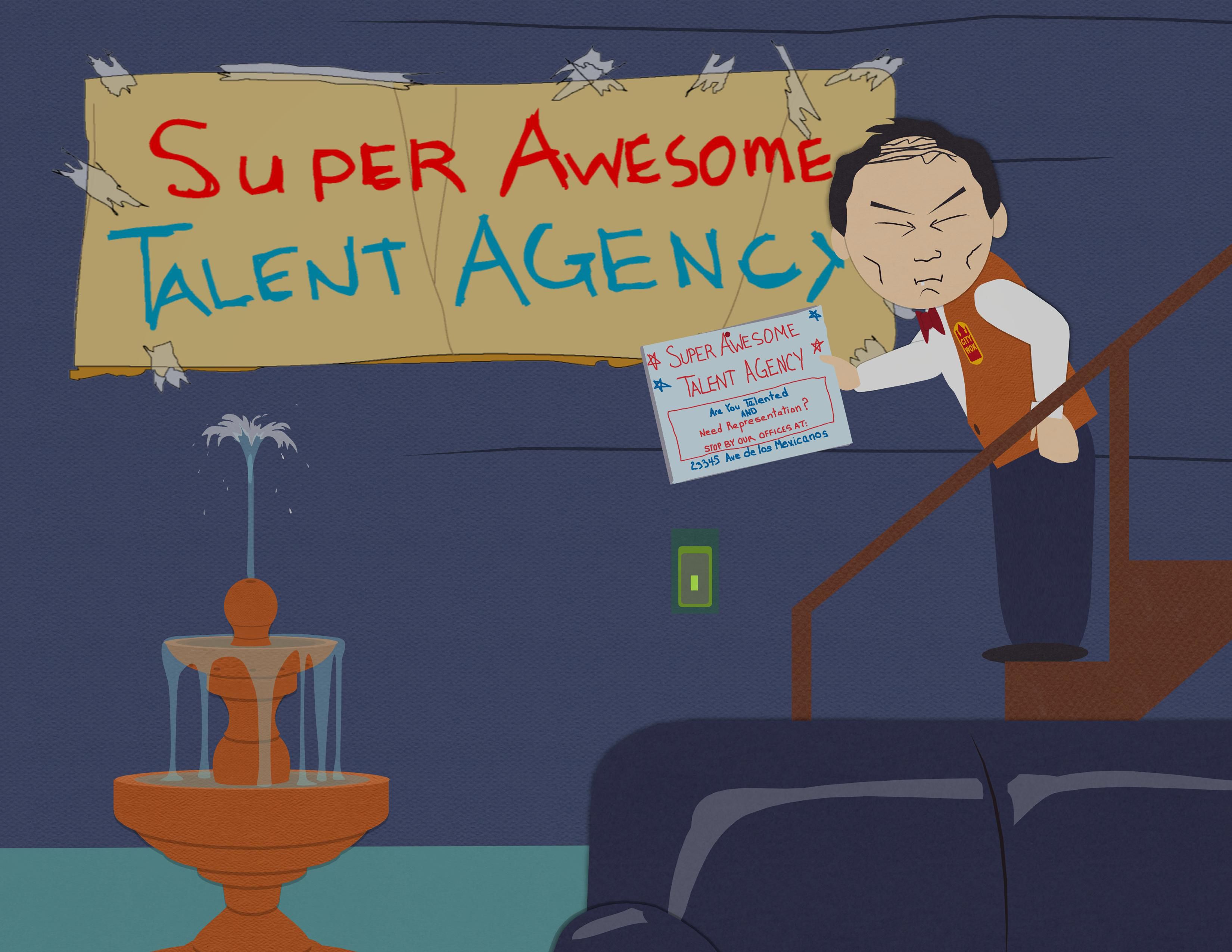 South Park Super Awesome Talent Agency represents Wing