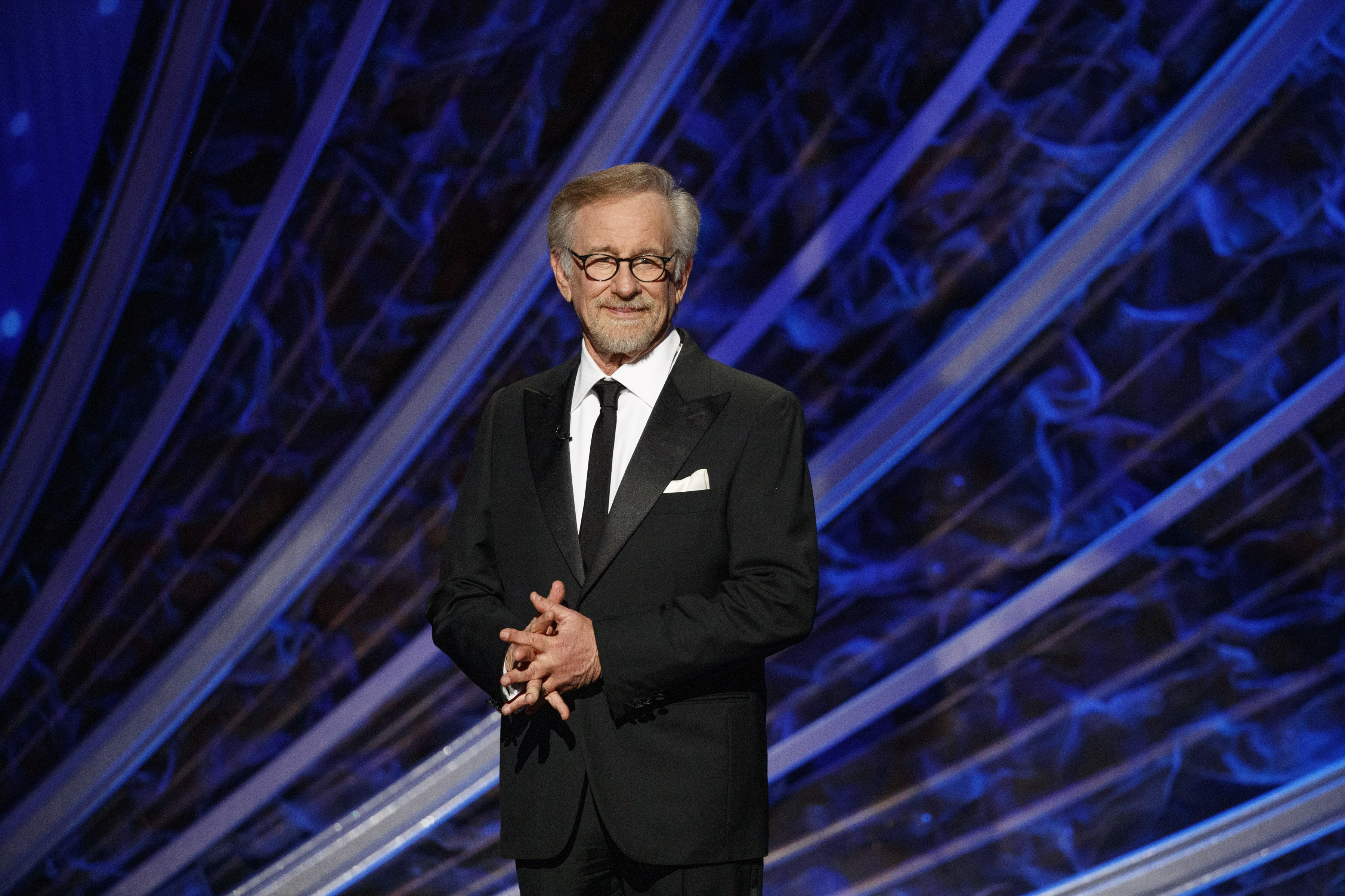Steven Spielberg speaking onstage