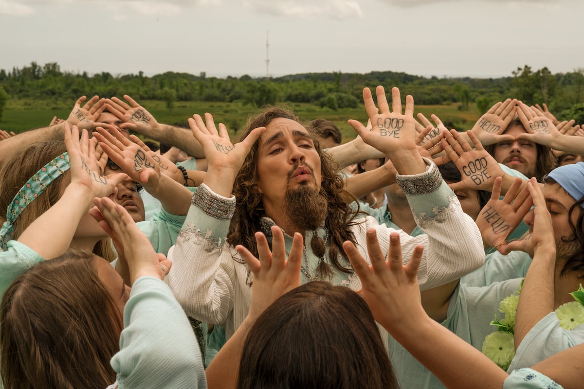 Robert Sheehan as Klaus Hargreeves in 'The Umbrella Academy' Season 2 production still.