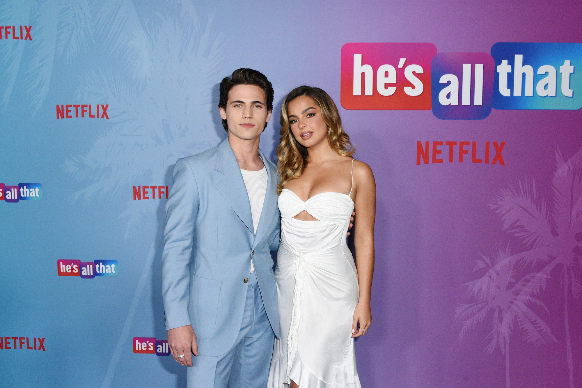 Tanner Buchanan and Addison Rae attending the 'He's All That' Special Screen event on August 25, 2021