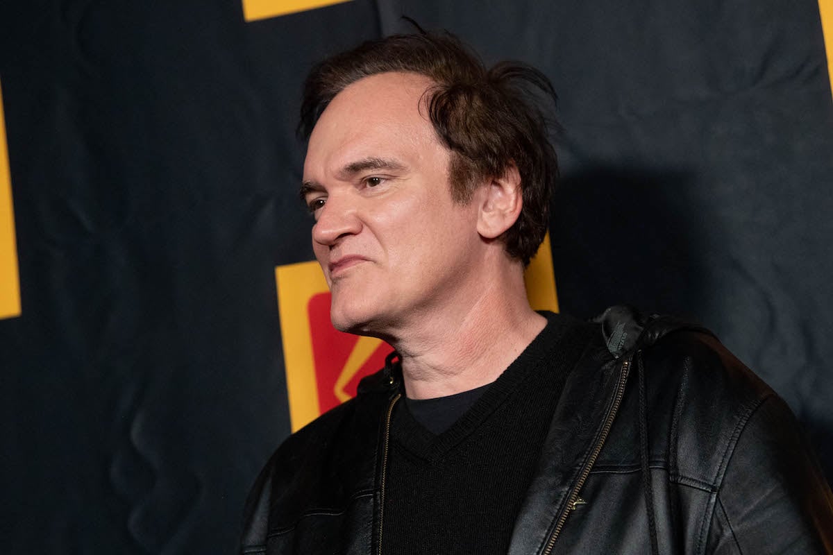 Quentin Tarantino wearing black