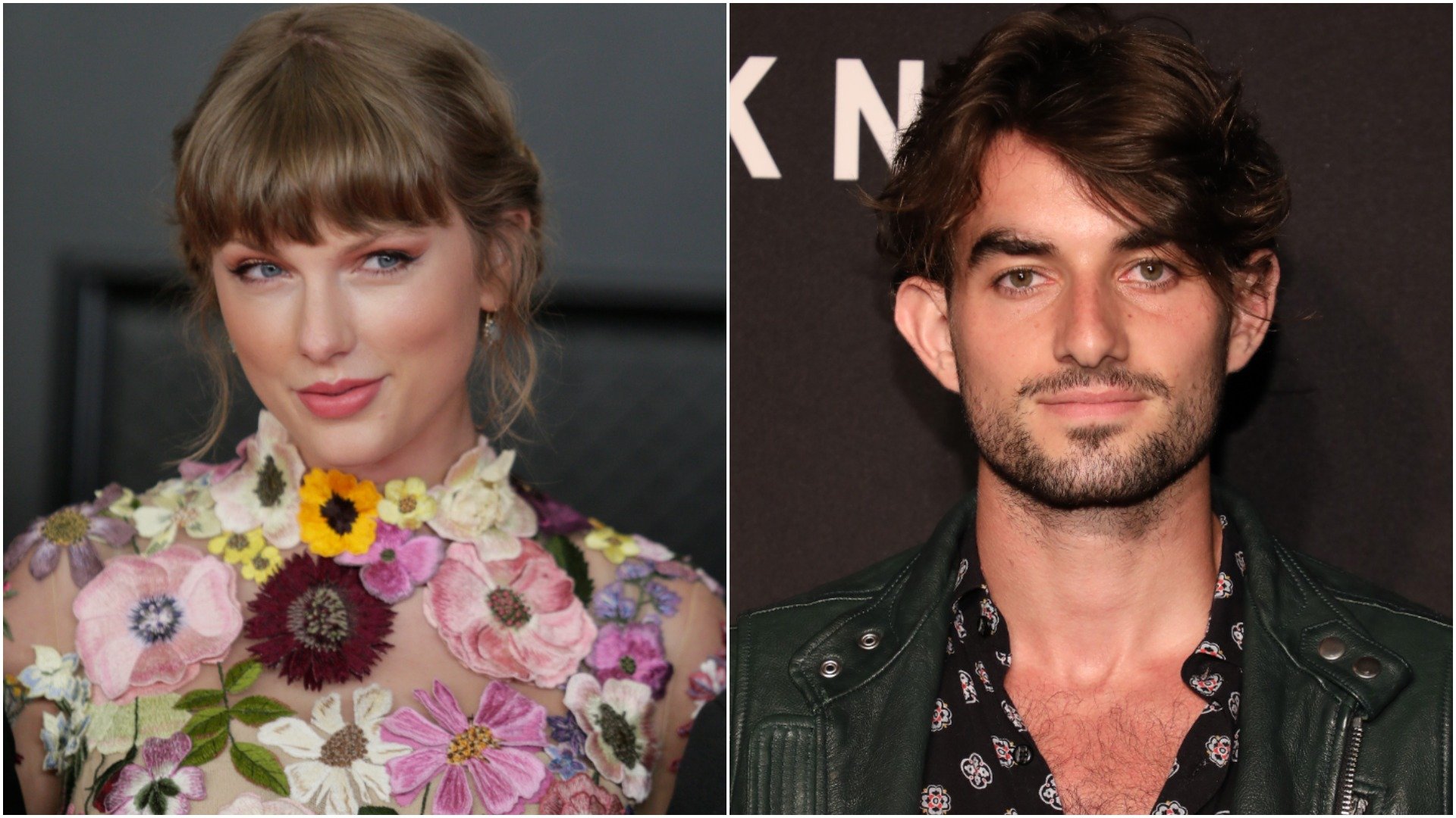 A collage image of Taylor Swift and Conor Kennedy