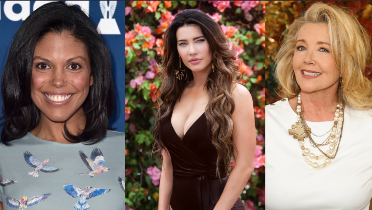 The Bold and the Beautiful odds and ends roundup features Karla Mosley, Jacqueline Macinnes Wood, and Melody Thomas Scott, all pictured here