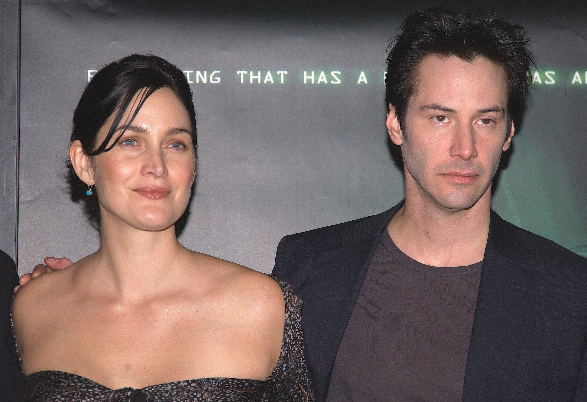 The Matrix Resurrections stars Keanu Reeves and Carrie-Anne Moss at the Matrix Revolutions premiere