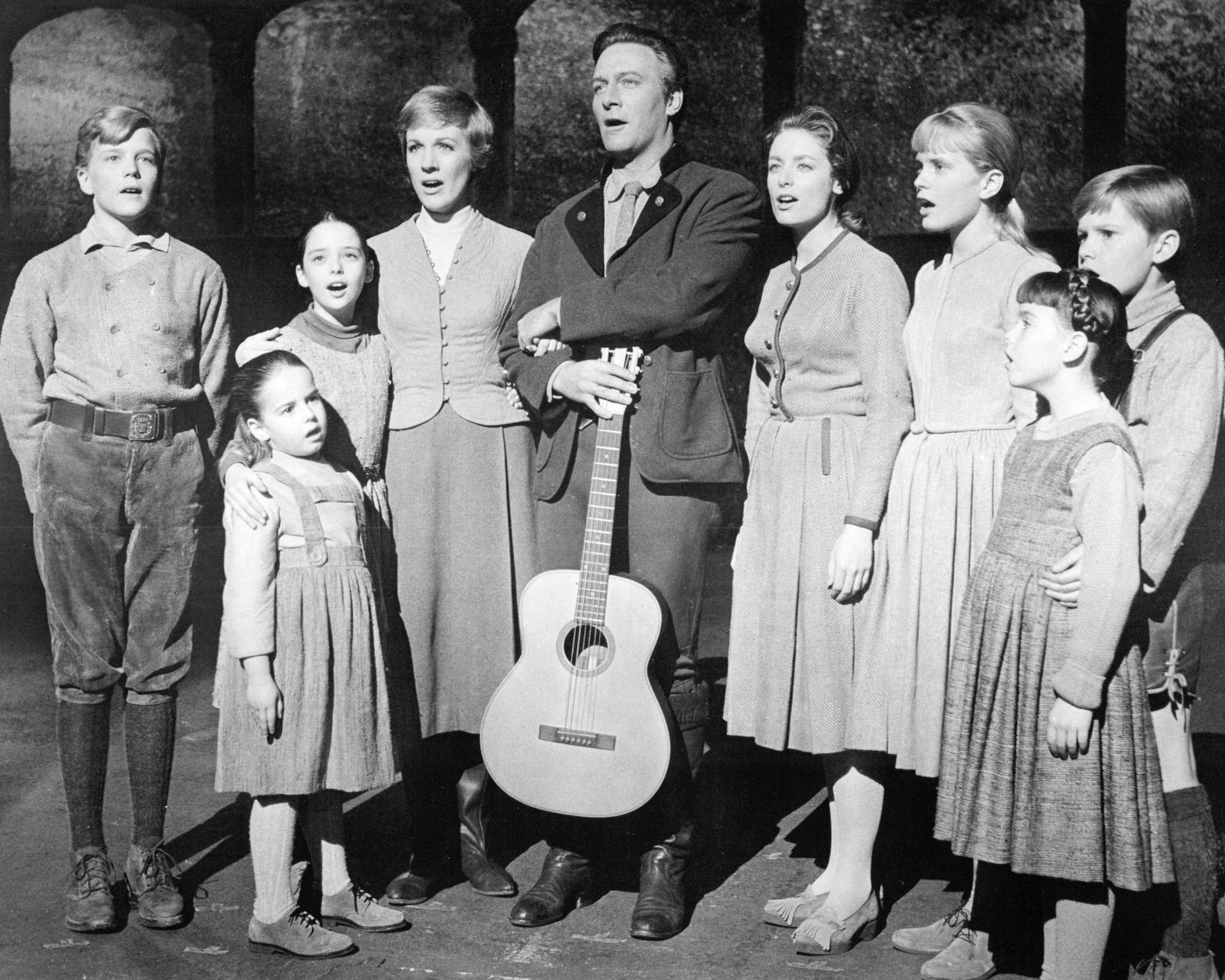 The Von Trapp family from the movie 'The Sound of Music' in a promotional portrait for the film