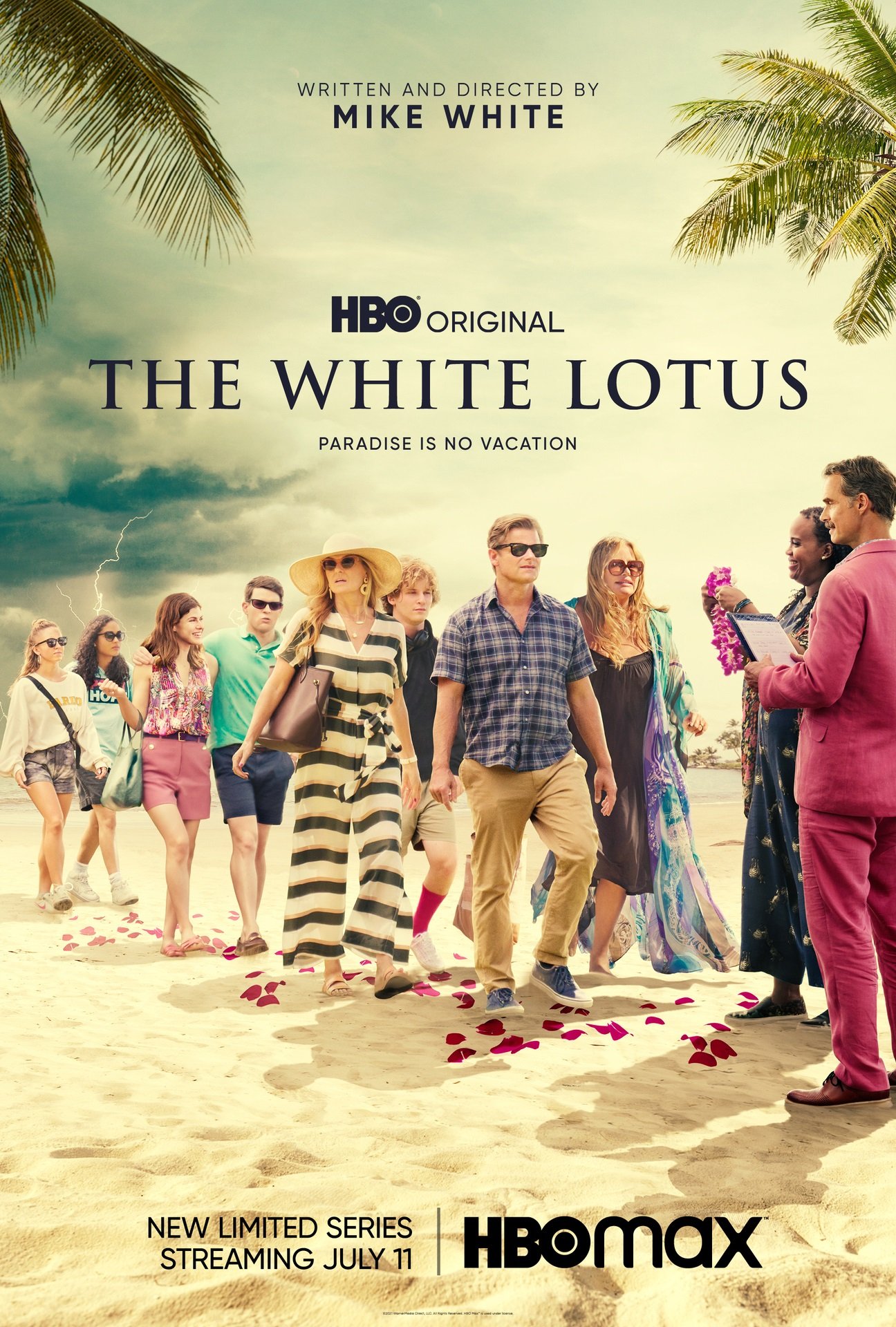The White Lotus key art poster of the full cast