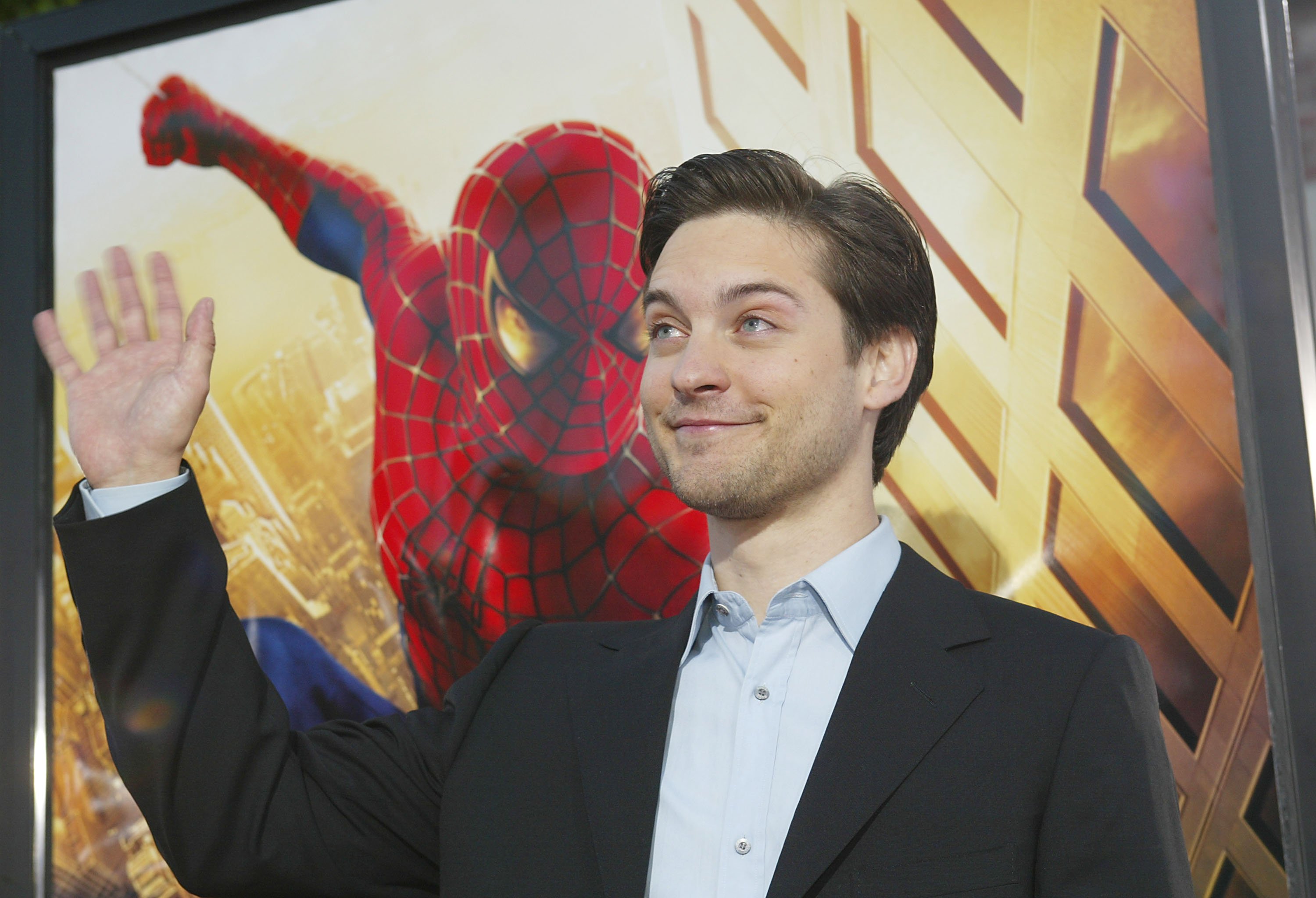 Tobey Maguire at the premiere of 'Spider-Man.'