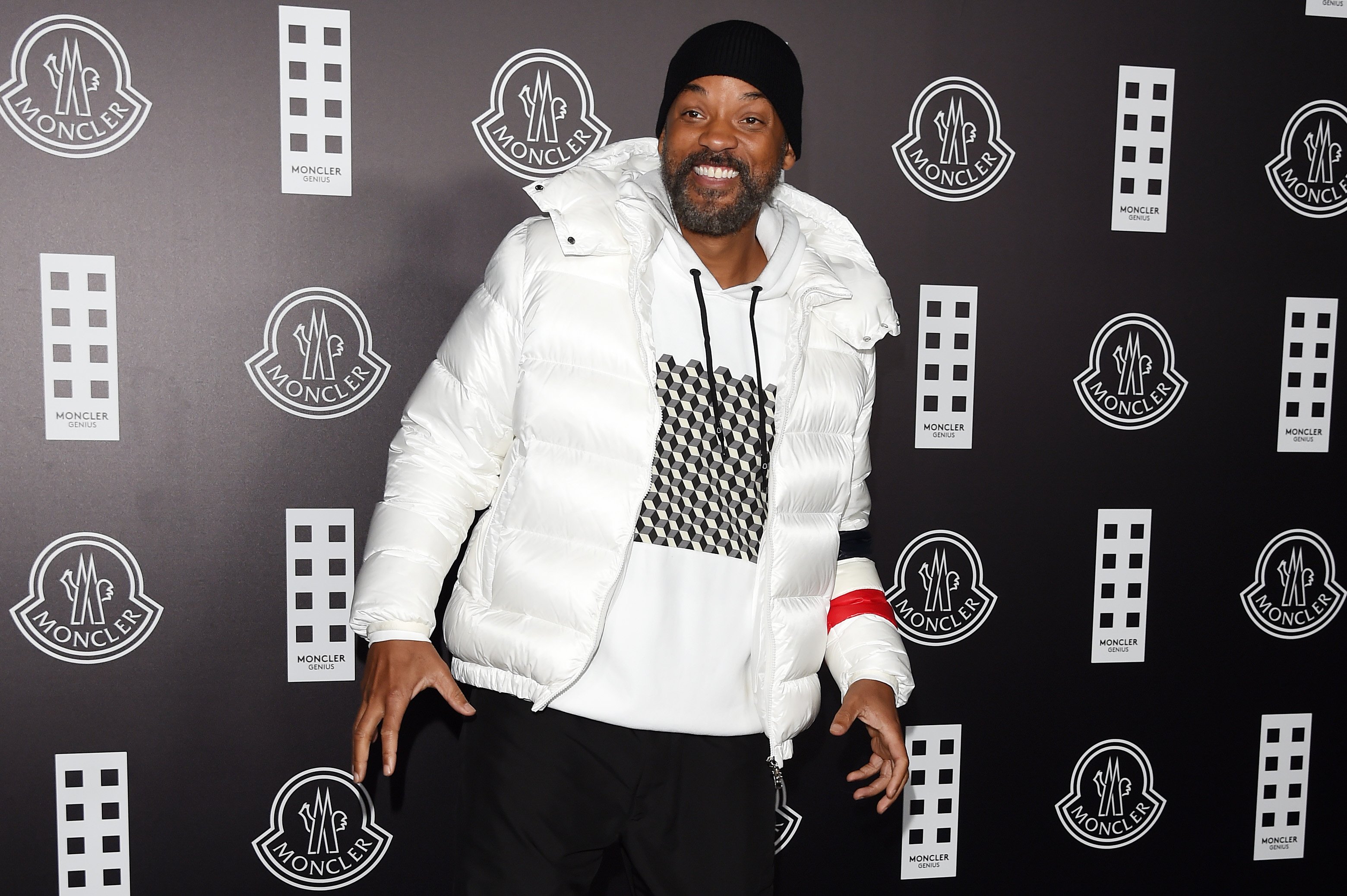 Will Smith sports a beard at Milan Fashion Week