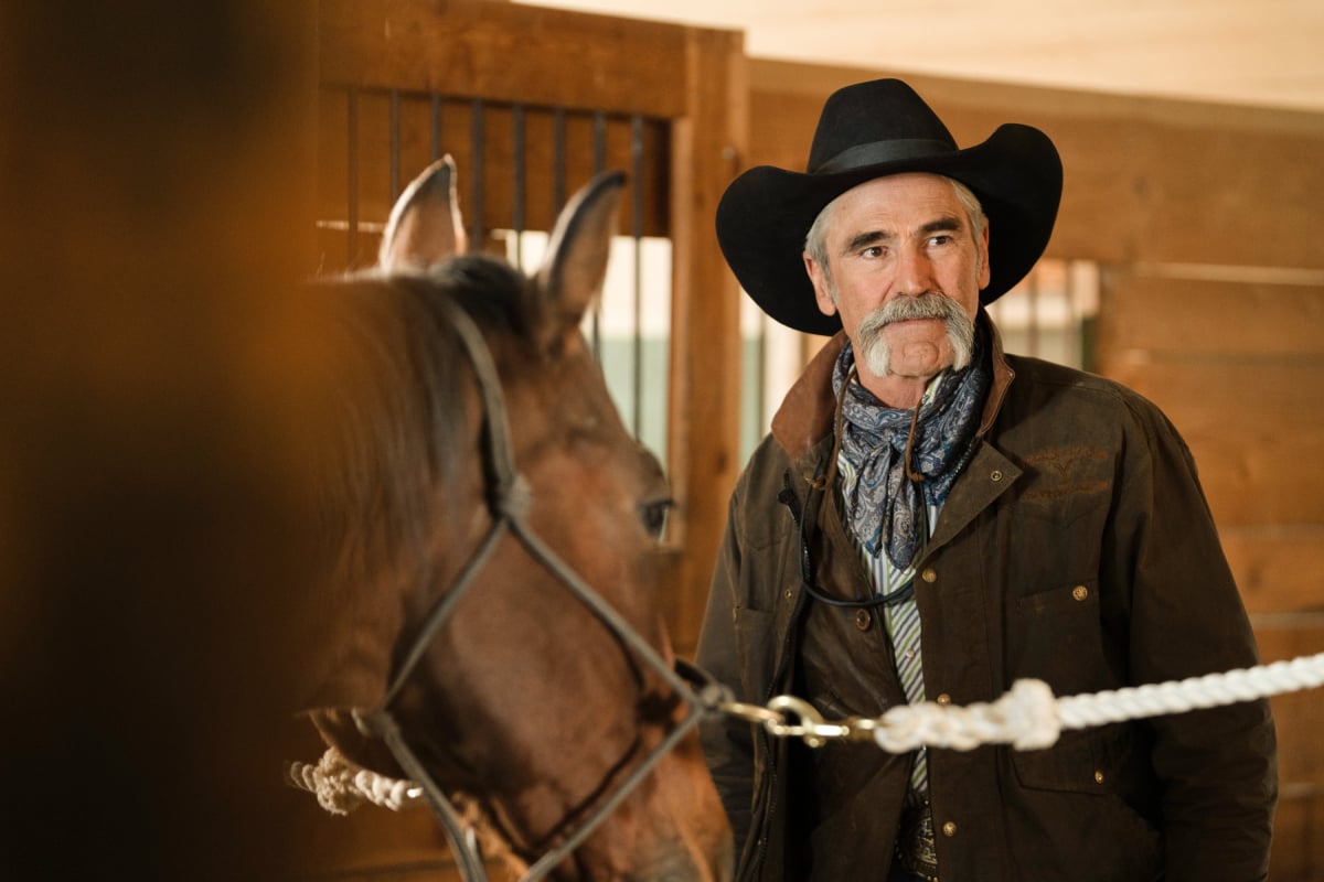 Yellowstone star Forrie J Smith as Lloyd in an image from season 3