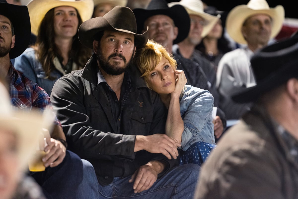 Yellowstone stars Cole Hauser (Rip Wheeler) and Kelly Reilly (Beth Dutton)