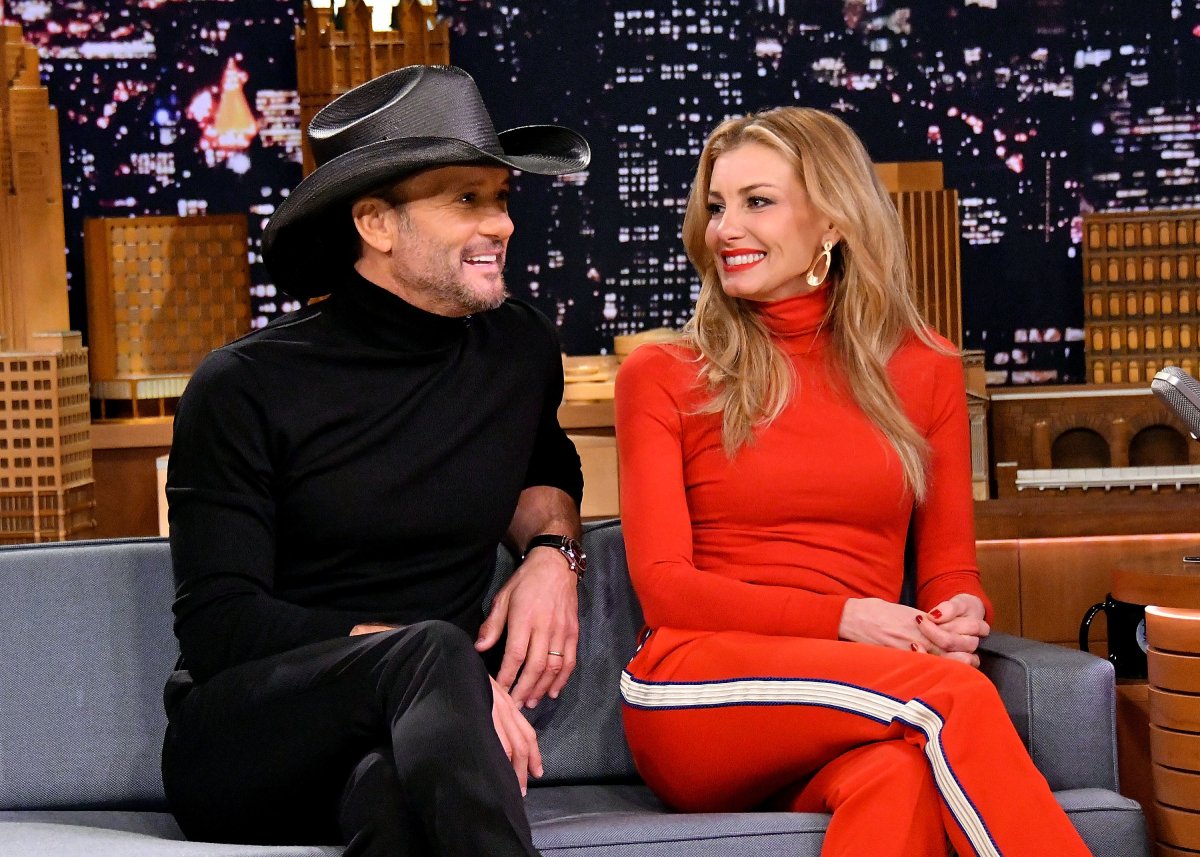 Yellowstone spinoff ‘1883’ stars Tim McGraw and Faith Hill are interviewed on "The Tonight Show Starring Jimmy Fallon" at Rockefeller Center on November 16, 2017, in New York City