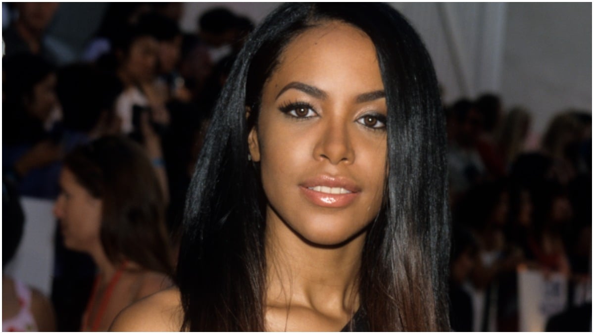 Aaliyah poses for the camera in a press photo.