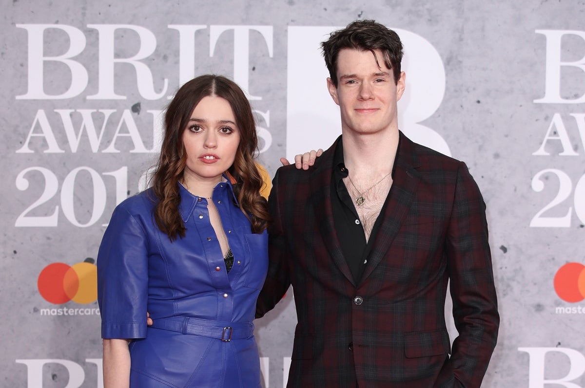 (L-R): Aimee Lou Wood and Connor Swindells attend The BRIT Awards on February 20, 2019, in London, England. 