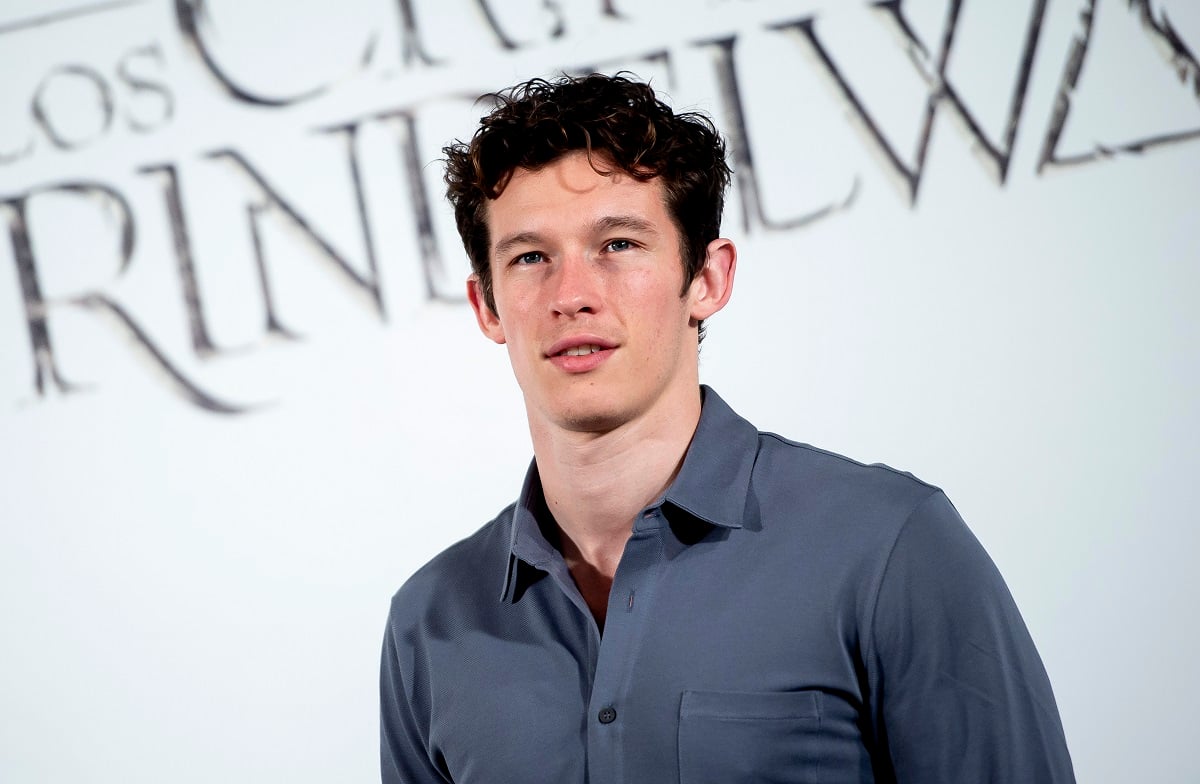 Callum Turner attends the 'Fantastic Beasts: The Crimes of Grindelwald' premiere on November 16, 2018, in Madrid, Spain.