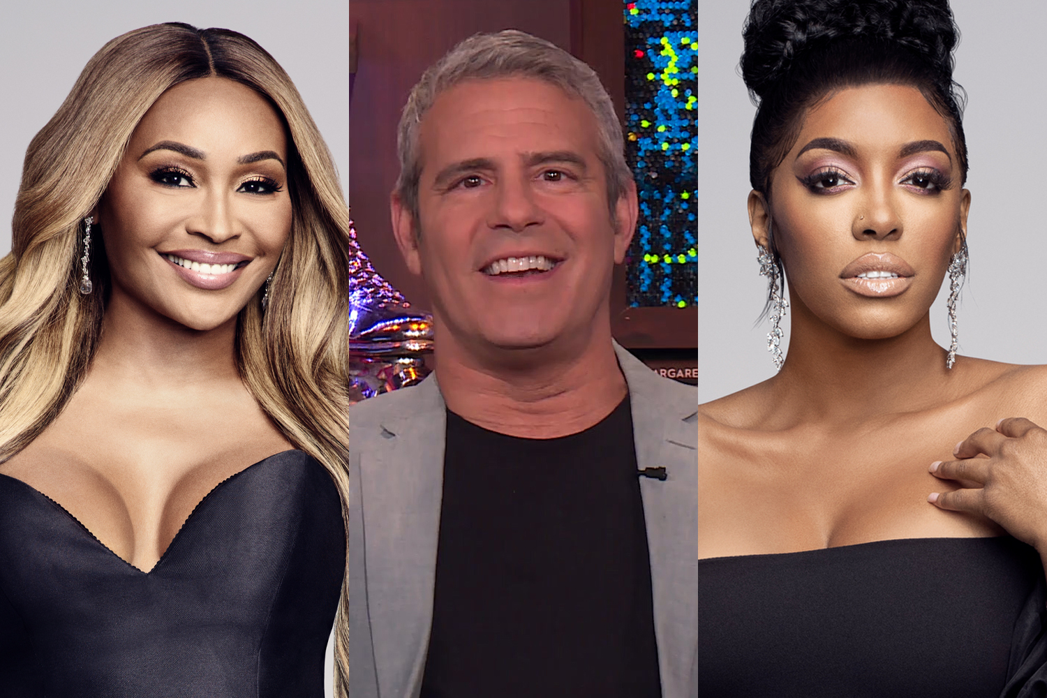 Cynthia Bailey, Andy Cohen, and Porsha Williams