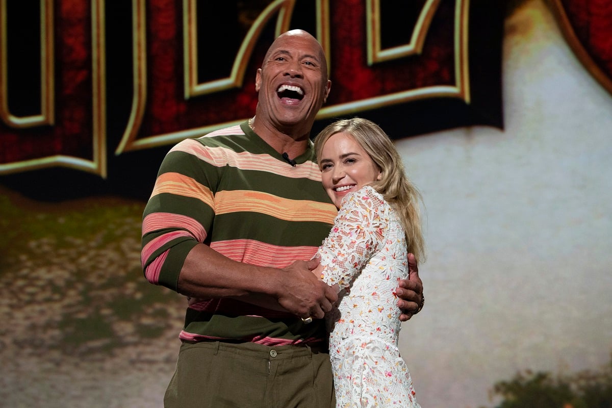 (L-R): Dwayne Johnson and Emily Blunt promote their movie 'Jungle Cruise'