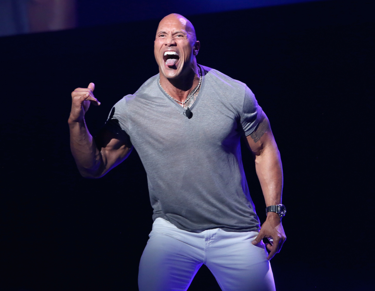 Dwayne Johnson at "Pixar and Walt Disney Animation Studios: The Upcoming Films" presentation at Disney's D23 EXPO 2015