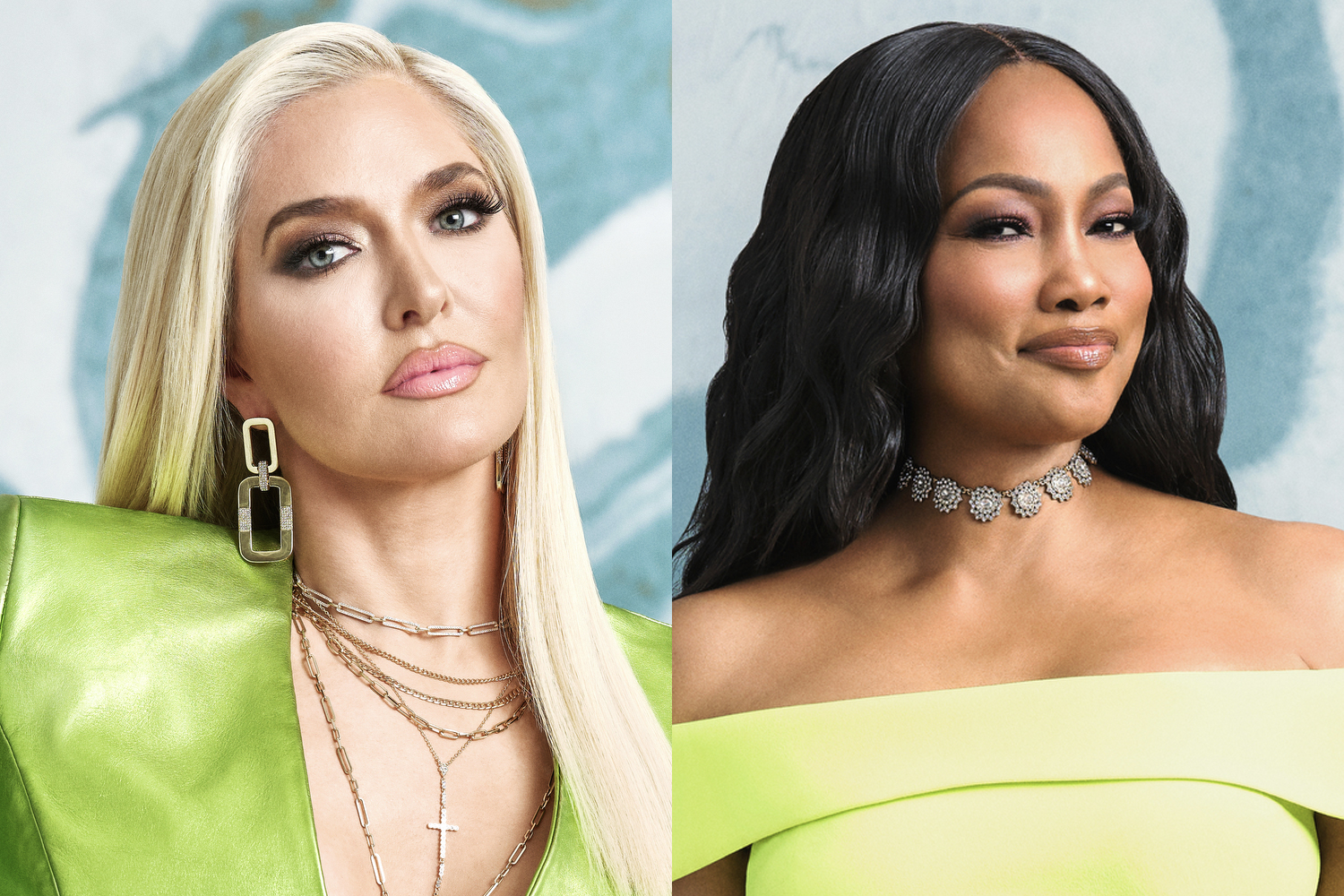 Erika Jayne and Garcelle Beauvais posing in their 'RHOBH' Season 10 photos