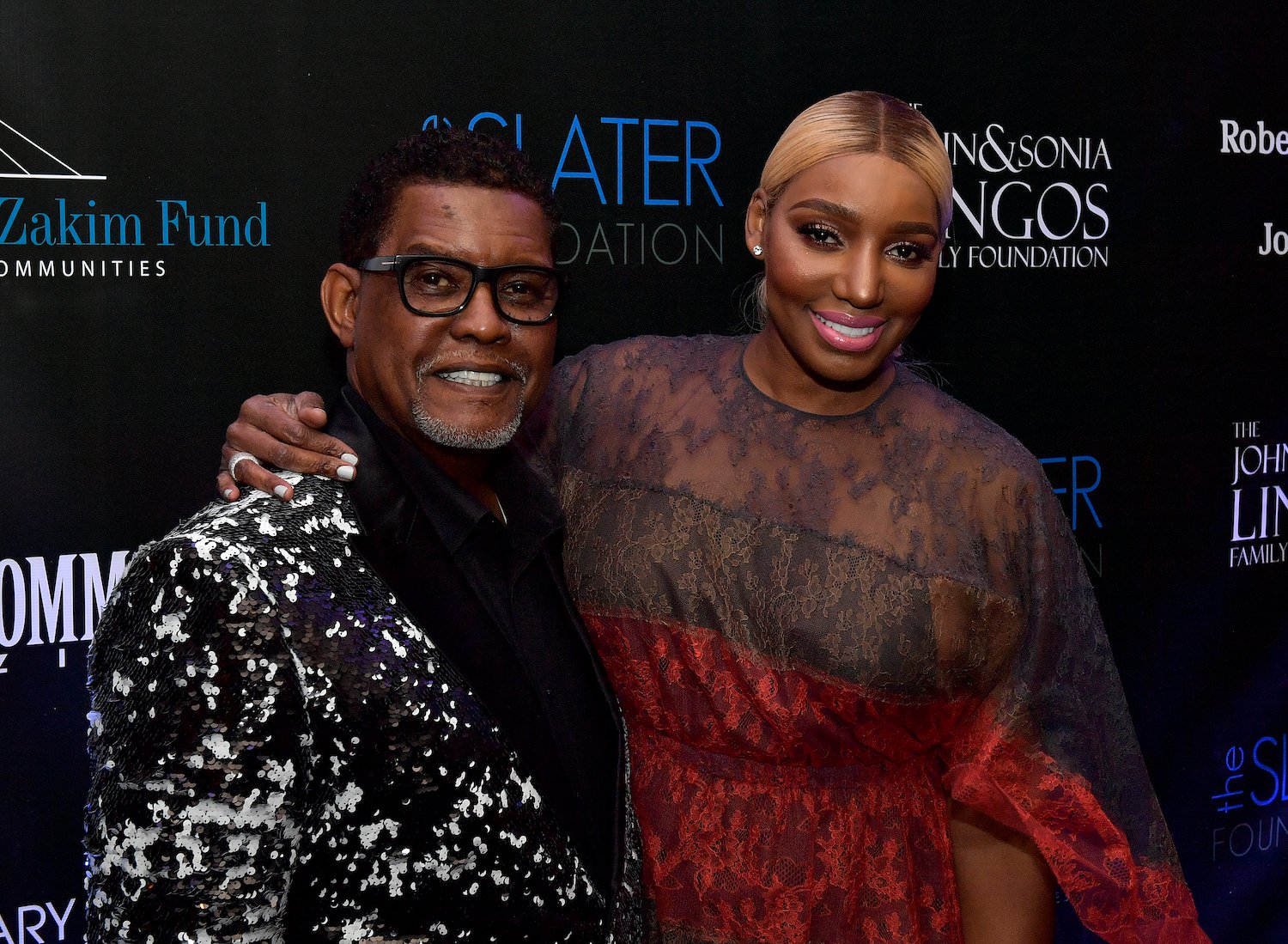 Gregg and Nene Leakes smiling during an event in Boston City in 2018