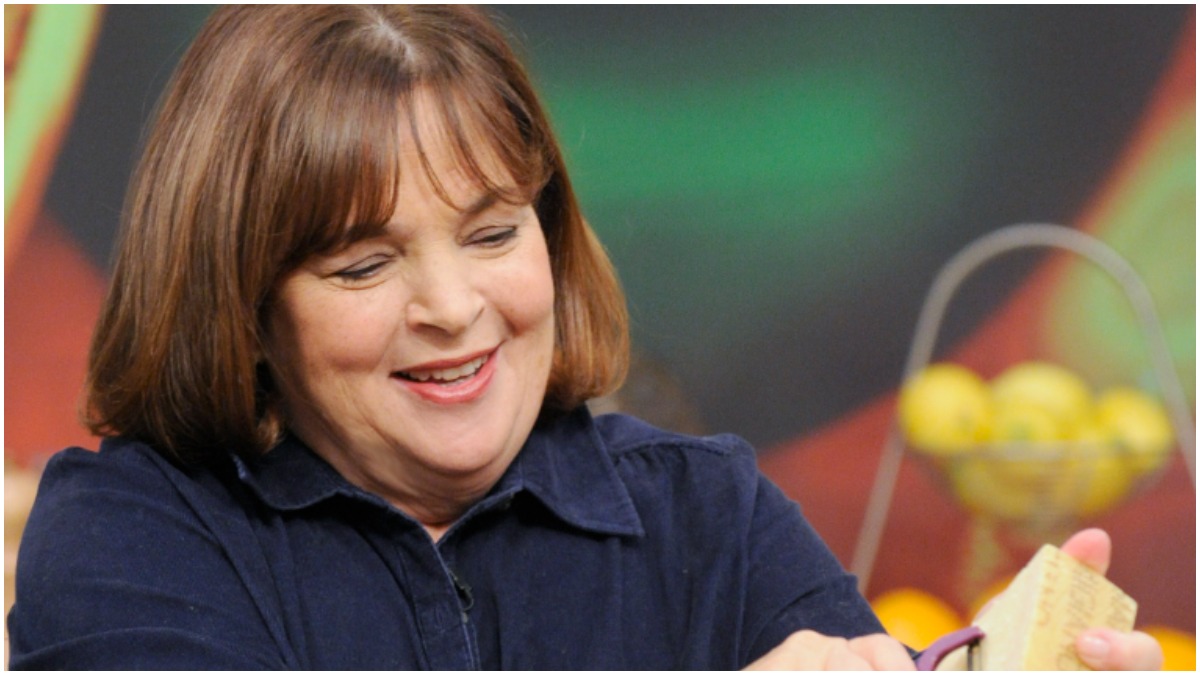 Ina Garten cooks for viewers.
