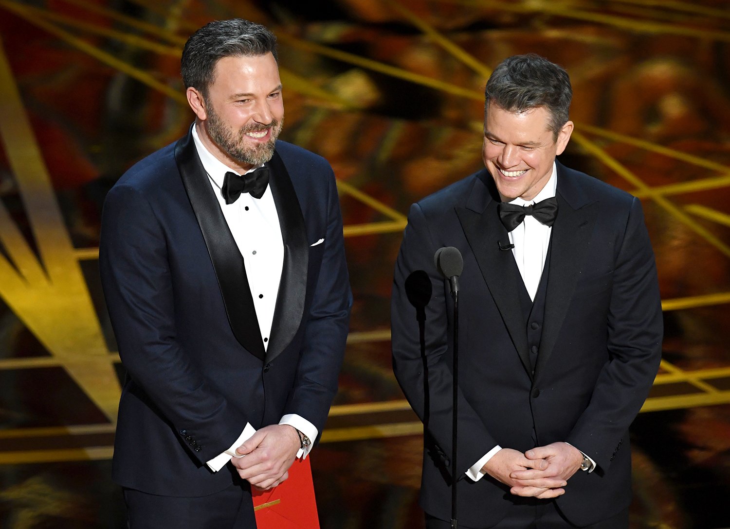 Ben Affleck and Matt Damon at the 89th Annual Academy Awards