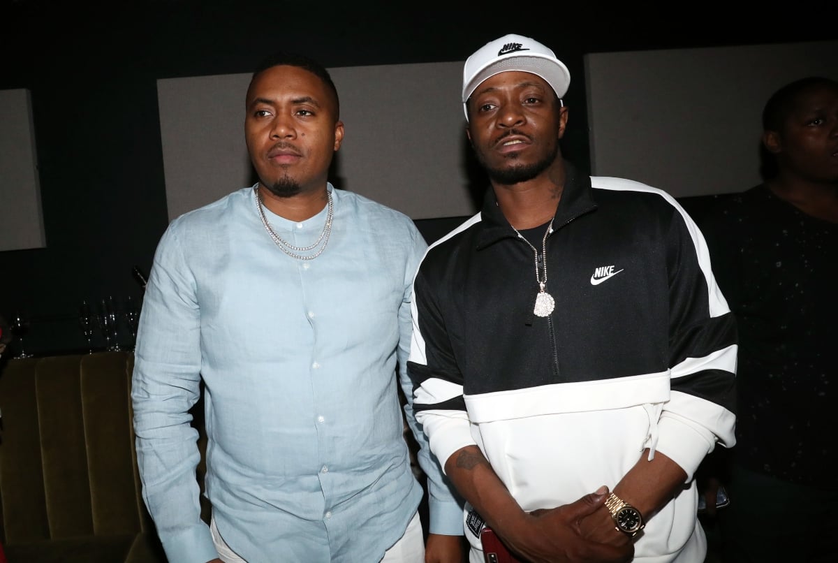 Nas and his brother Jungle at Mass Appeal's anniversary party, 2019
