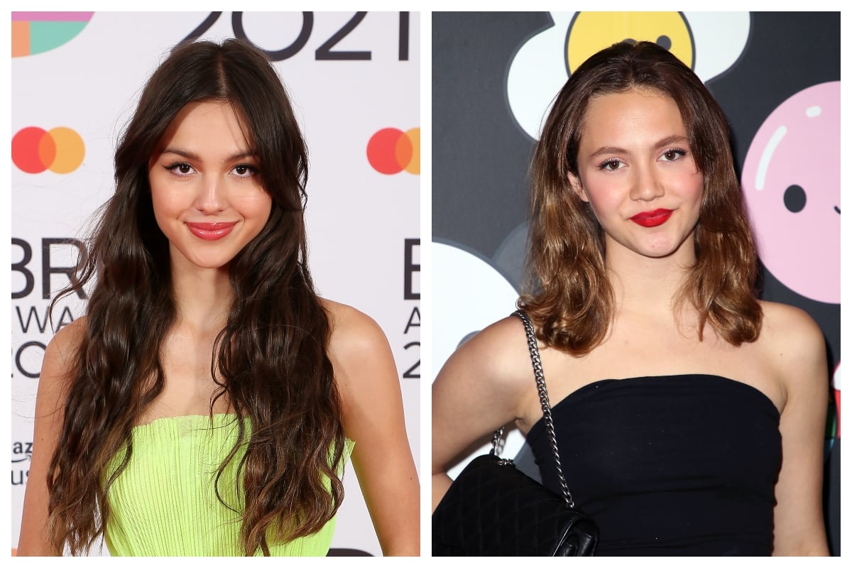 composite image of Olivia Rodrigo (L) and Iris Apatow