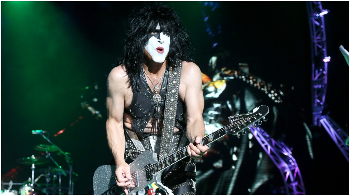 Paul Stanley onstage with his band KISS.