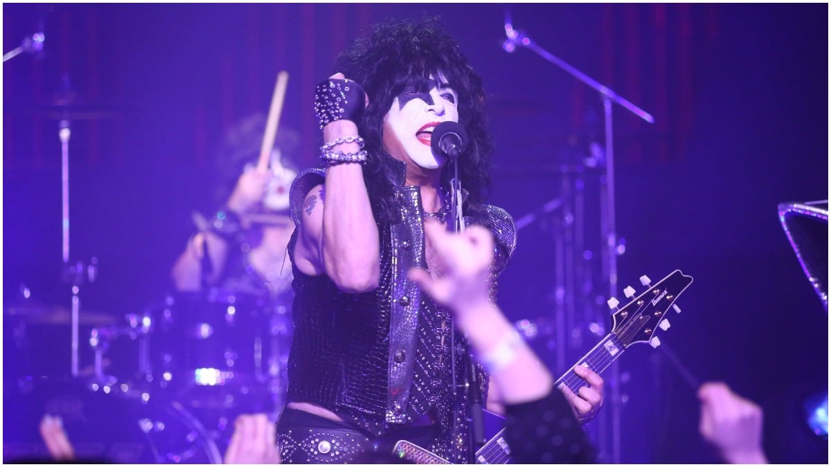 Paul Stanley onstage with his band KISS.