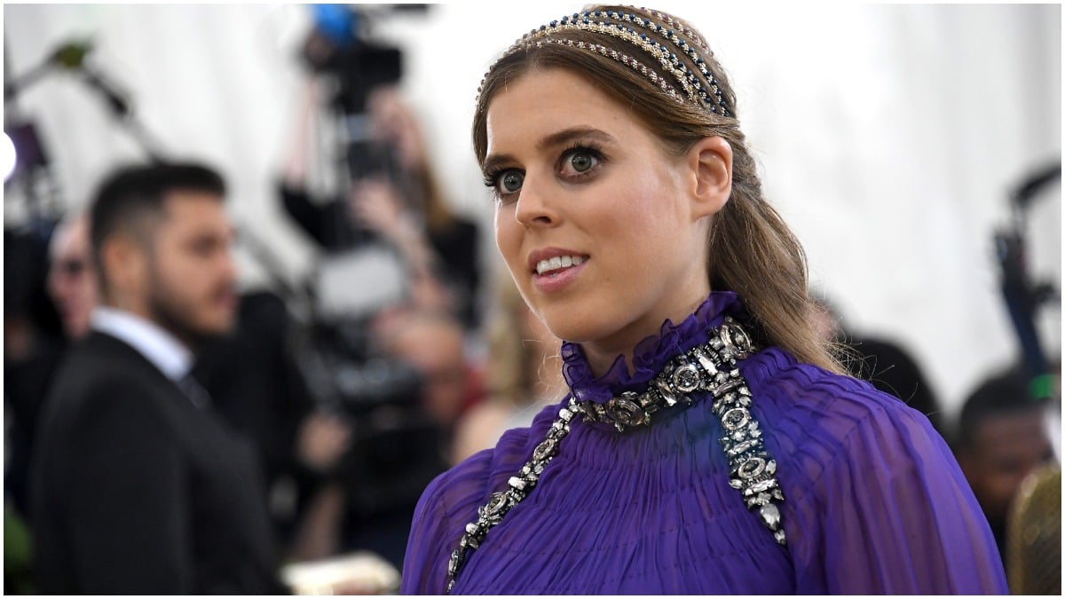 princess beatrice at a red carpet event.